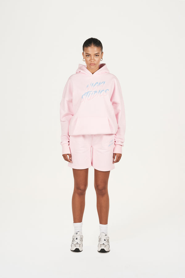 PINK TOUCH PAINT LOGO COLLAGE SHORTS