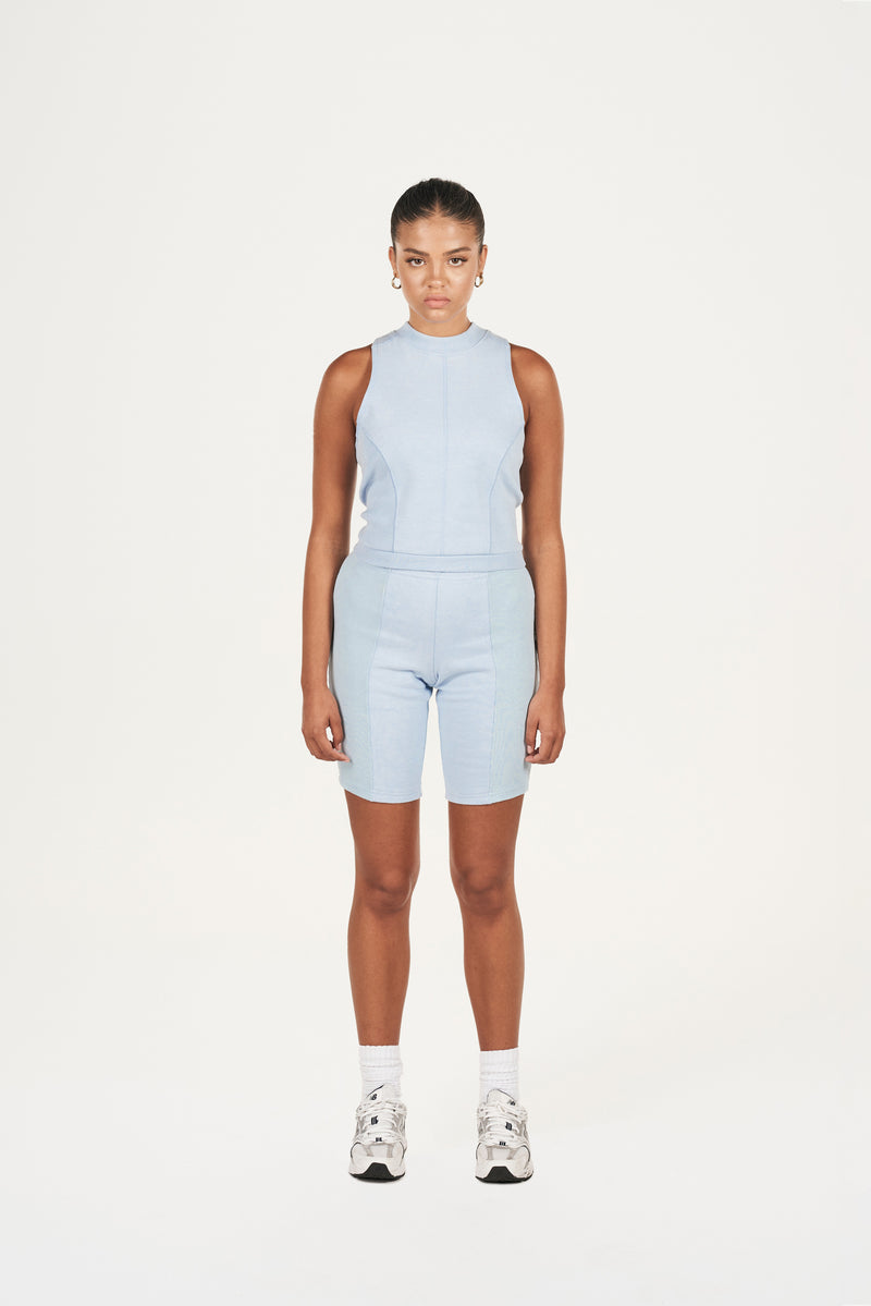 AIR BLUE SPLIT SEAM SHORTS
