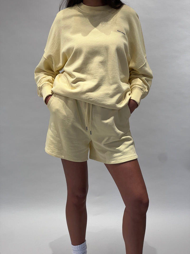 Flan Straw Classic Logo Crewneck
