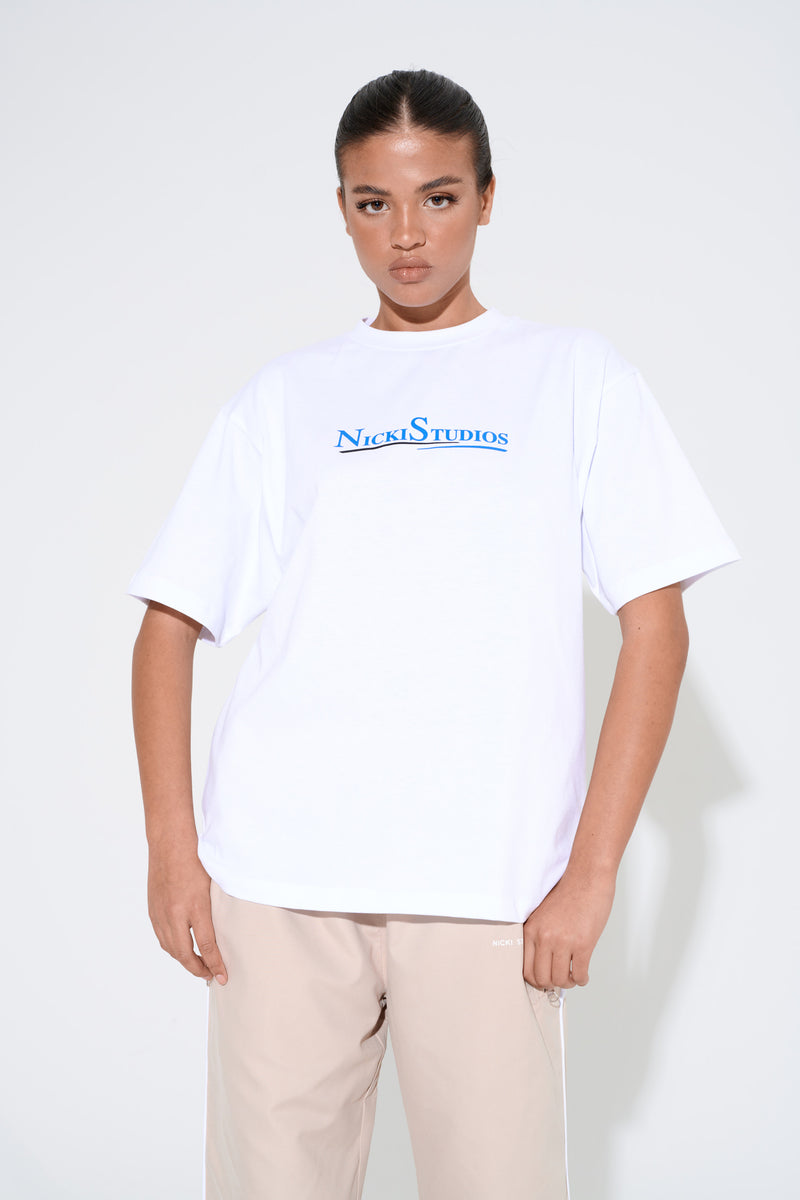 White Classic Oversized Logo T-shirt