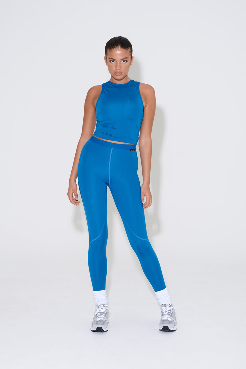 Bright Blue Soft Touch Jersey Leggings